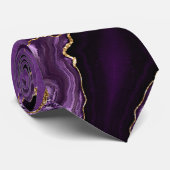 Lila Gold Glitzer Funkelnd Individuelle Name Neck Krawatte (Gerollt)