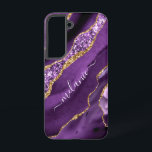 Lila Gold Glitzer Geben Sie Ihrem Namen Personalis Samsung Galaxy Hülle<br><div class="desc">Samsung Galaxy Hüllen oder iPhone Fälle mit Agate Lila Violet Gold Glitzer Geode Individuelle Name Sparkle Marmor Personalisiert Geburtstag - Geburtstag oder Hochzeitsgeschenk / Beilage - Fügen Sie Ihren Namen - Text oder Entfernen - Make Your Special Gift - Verkleinern und verschieben oder entfernen und fügen Sie Text / Elemente...</div>