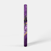 Lila Gold Glitzer Geben Sie Ihrem Namen Personalis Samsung Galaxy Hülle (Rechte Seite)