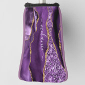 Lila Gold Glitzer Golf Head Cover Individuelle Nam Golf Headcover (Rotieren 90)