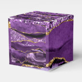 Lila Gold Glitzer Individuelle Name Geschenkboxen Geschenkschachtel (Vorderseite)