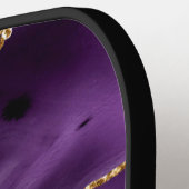 Lila Gold Glitzer Individuelle Name Pickleball Pad Schläger (Linke Seite)