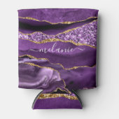 Lila Gold Glitzer kann mit Individuelle Name abküh Dosenkühler (Vorderseite)