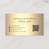 Lila Gold & Glitzer Luxury Glam QR Code Visitenkarte (Rückseite)