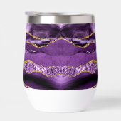 Lila Gold Glitzer Marble Individuelle Name (Rechts)