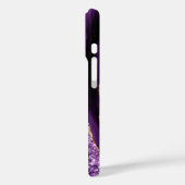 Lila Gold Glitzer Marble iPhone Case Individuelle (Rückseite / Links)