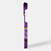 Lila Gold Glitzer Marble Your Name iPhone Case iPhone Hülle (Linke Seite)