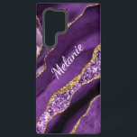 Lila Gold Glitzer Marmor - Ihr Name Samsung Galaxy Hülle<br><div class="desc">Samsung Galaxy Case oder iPhone Fall mit Agate Lila Violet Gold Glitzer Geode Individuelle Name Sparkle Marmor Personalisiert Geburtstag - Geburtstag oder Hochzeitsgeschenk / Suppliest - Fügen Sie Ihren Namen - Text oder Entfernen - Make Your Special Gift - Ändern und verschieben oder entfernen und fügen Sie Text / Elemente...</div>