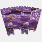 Lila Gold Glitzer Marmor Individuelle Name Popcorn Geschenkschachtel (Ungeklappt)