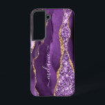 Lila Gold Glitzer Marmormor Individuelle Name Pers Samsung Galaxy Hülle<br><div class="desc">Samsung Galaxy Hüllen oder iPhone Fälle mit Agate Lila Violet Gold Glitzer Geode Individuelle Name Sparkle Marmor Personalisiert Geburtstag - Geburtstag oder Hochzeitsgeschenk / Beilage - Fügen Sie Ihren Namen - Text oder Entfernen - Make Your Special Gift - Ändern und verschieben oder entfernen und fügen Sie Text / Elemente...</div>