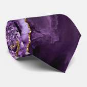 Lila Gold Glitzer Neck Tie mit Individuelle Name Krawatte (Gerollt)