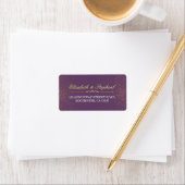 Lila Gold Glitzer Sparkle Wedding Address Labels Adressaufkleber (Insitu)