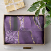 Lila Gold-Glitzer-Testpapier mit Individuelle Name Seidenpapier (Geschenk)