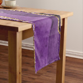 Lila Gold Glitzer Tischläufer mit Individuelle Nam (Beispiel)