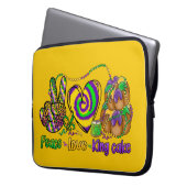 LILA GOLD GREEN FRIEDEN LIEBE KING CAKE LAPTOPSCHUTZHÜLLE (Vorderseite Links)