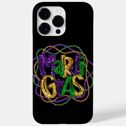 LILA GOLD GREEN MARDI GRAS BEADS Case-Mate iPhone HÜLLE (Rückseite)