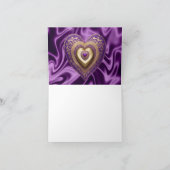 Lila Gold-Herzkarte Karte (Innenseite)
