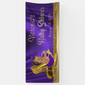 Lila Gold High Heel Shoel Ethnic Girl Baby Shower Banner (Vertikal)