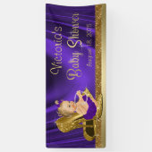 Lila Gold High Heel Shoel Girl Baby Dusche Banner (Vertikal)