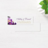 Lila Gold-Hochzeitsseite Einführungskarte (Schreibtisch)