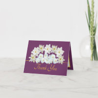 Lila Gold Hübsche weiße Blume Bouquet Vielen Dank