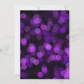 Lila Gold Imitate Glitzer Lights Sweet 16 Geburtst Einladung (Rückseite)