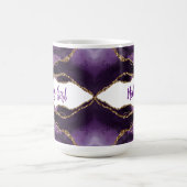 Lila & Gold Inspirationsgottesmädchen-Elegant Kaffeetasse (Mittel)