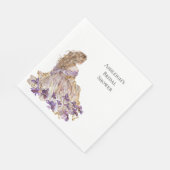 Lila Gold Iris Brautparty Dress Serviette (Ecke)