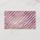 Lila & Gold Janitorial Haushaltshilfe Reinigung Visitenkarte (Rückseite)