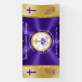 Lila, Gold, Kirchenbanner im Freien, JEDER Anlass Banner (Vertikal)