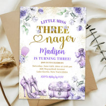 Lila Gold Kleine Miss Drohenager Dritter Geburtsta