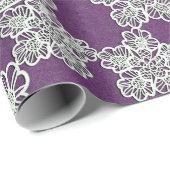 LILA GOLD LACE PATTERN WRAPPPAPIER GIFT WRAP GESCHENKPAPIER (Rolleneckpunkt)