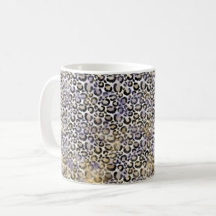 Lila Gold Leopard Print Kaffeetasse