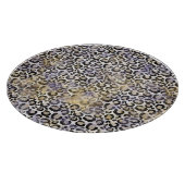 Lila Gold Leopard Print Schneidebrett (Ecke)