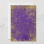 Lila Gold Lights Probe Dinner Einladung (Rückseite)