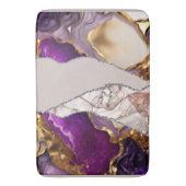 Lila Gold Luxury Elegante Design Liquid Texture Badematte (Vorderseite Vertikal)