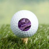 Lila Gold Marble Individuelle Name Golf Balls - Ge Golfball (Insitu T-Shirt)