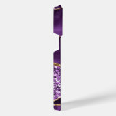 Lila Gold Marble iPhone Case mit Individuelle Name iPhone Hülle (Rechte Seite)