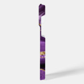 Lila Gold Marble iPhone Case mit Individuelle Name iPhone Hülle (Linke Seite)