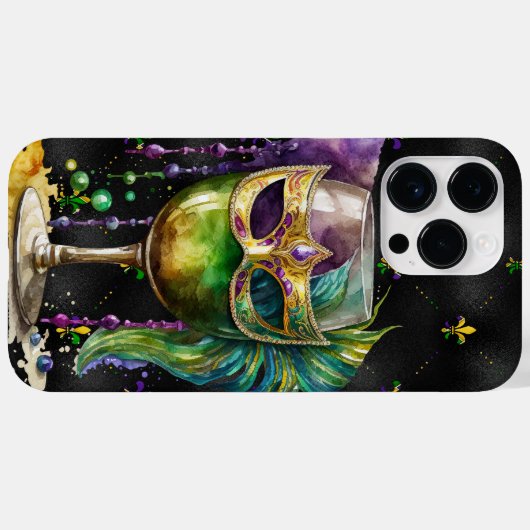LILA GOLD MARDI GRAS FESTIVE GETRÄNKE Case-Mate iPhone HÜLLE (Rückseite (Horizontal))