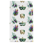 LILA GOLD MARDI GRAS MASKS FEATHERS KLEINE GESCHENKTÜTE (Rückseite)