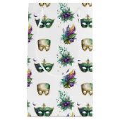 LILA GOLD MARDI GRAS MASKS FEATHERS KLEINE GESCHENKTÜTE (Vorderseite)