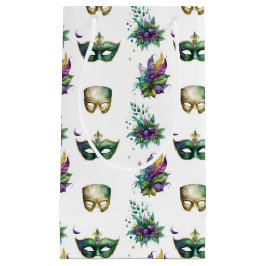 LILA GOLD MARDI GRAS MASKS FEATHERS KLEINE GESCHENKTÜTE