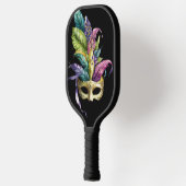 LILA- & GOLD MARDI GRAS MASKS & FEATHERS PICKLEBALL SCHLÄGER (Links)