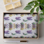 LILA GOLD MARDI GRAS MASKS FEATHERS SEIDENPAPIER (Geschenk)