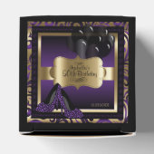 Lila & Gold Metallic - 00. Geburtstag | DIY Text Geschenkschachtel (Oben)