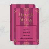 Lila Gold Moderne Fingerabdruck-Sizing-Einlage Einladung (Vorne/Hinten)