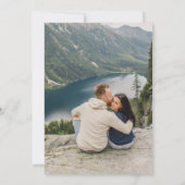 Lila Gold Mountain Wedding Foto Rett Save The Date (Rückseite)