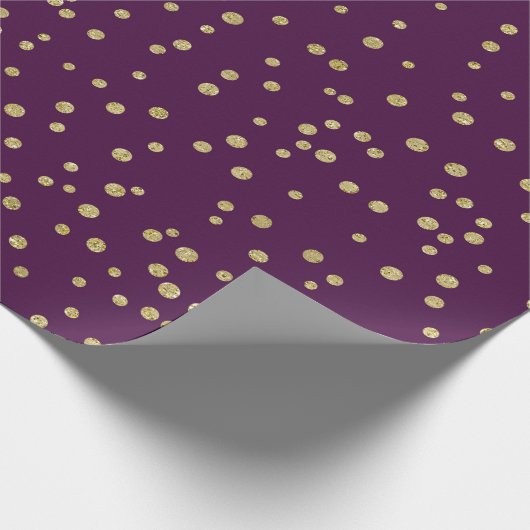Lila-Gold-Muster Geschenkpapier (Ecke)