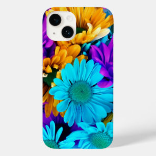 Lila Gold N Türkisblaue Gänseblümchen Case-Mate iPhone 14 Hülle